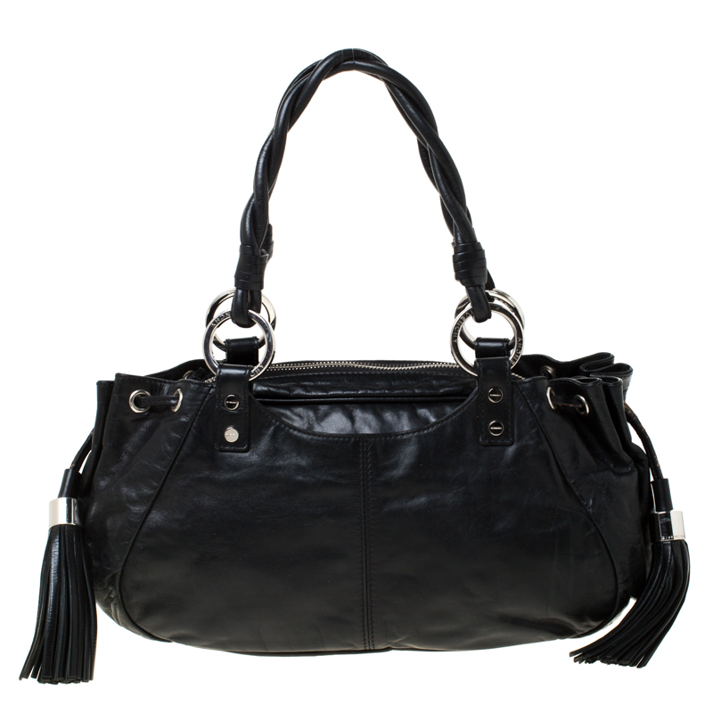 Givenchy Black Leather Pumpkin Tassel Satchel